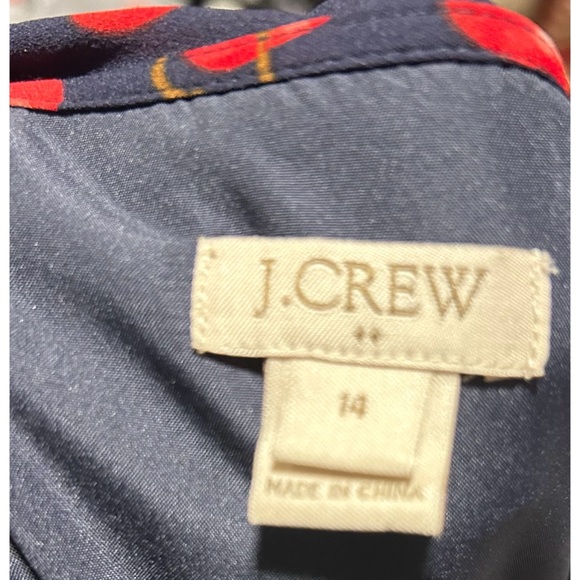 J.Crew Cherry Print Ruffle Trim Wrap Dress – Black & Red – Size 14 - Picture 6 of 8